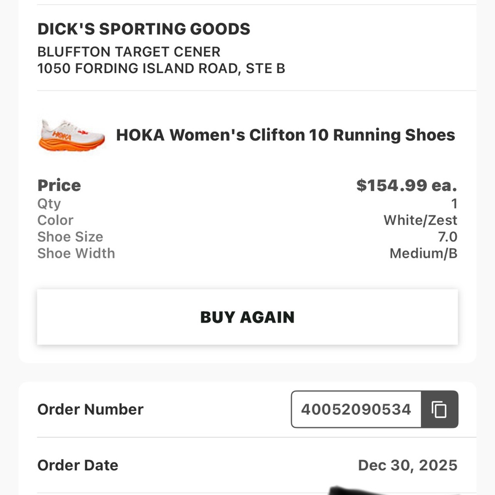Hoka One One White Sneaker with Orange Accent - Picture 8 of 8